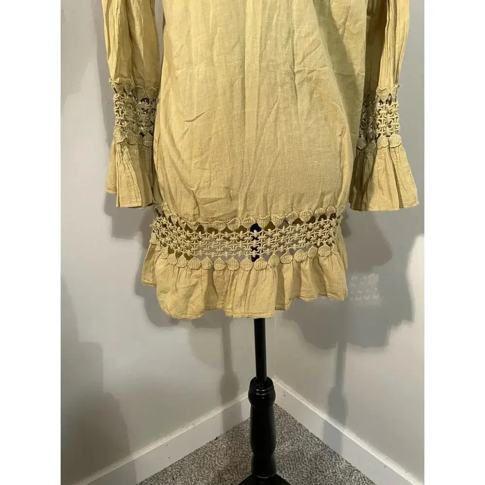 S.R. Fashion Flowy Bell Sleeve Bohemian Tunic Top - Picture 8 of 11